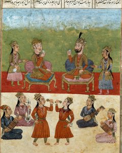Concert and Entertainment in a Harem from the Shahnameh by School Persian