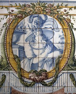 Ornamental panel with a portrait of a woman