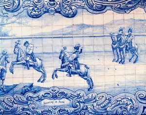Rider Practicing the Game of Alcancias in Portugal