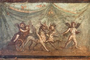 Cupids and Chariot Pulled by Griffins, Herculaneum