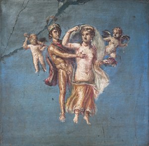 Mars and Venus on a Blue Background, Herculaneum