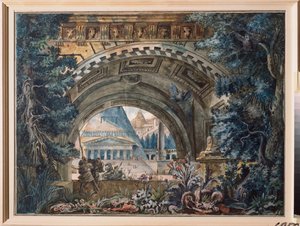 Arch. Preparatory Decor for a Theatre Play by School Russian