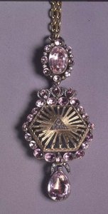 Panagia, jewel worn by orthodox priests, set with precious stones, St. Petersburg