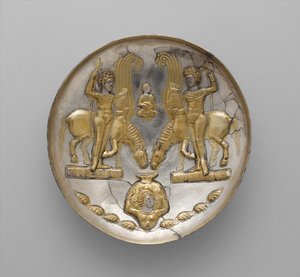 Plate with Youths and Winged Horses