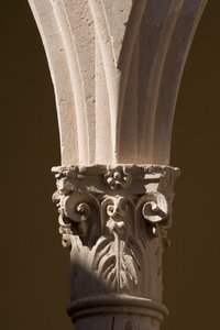 Detail of a column in the cloister of the Convent of Santo Domingo by School Spanish