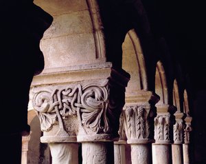 Detail of the Capitals in the Cloisters by School Spanish