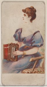 Accordion, from the Musical Instruments series N82 for Duke brand cigarettes by Schumacher and Ettlinger