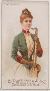 Saxophone, from the Musical Instruments series N82 for Duke brand cigarettes by Schumacher and Ettlinger