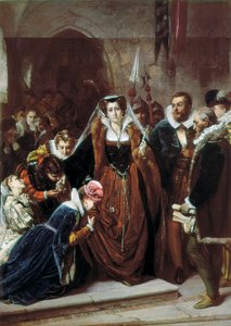 The Queen Mary 1st Stuart walks to the Scaffold by Scipione Vannutelli