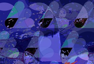 Water Lily Vert 1 Abstract by Scott J. Davis