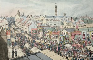 Drawing of Glasgow Fair, from The Glasgow Looking Glass, 1825