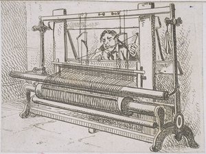Image of a Man at a Loom, from A Statistical Account of the Barony Parish of Glasgow by James Hopkirk, 1827 by Scottish School