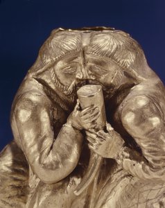 Plaque depicting two Scythians sharing a drink (detail) by Scythian