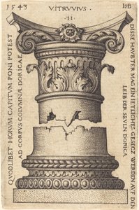 Capital and Base of a Column by Sebald Beham