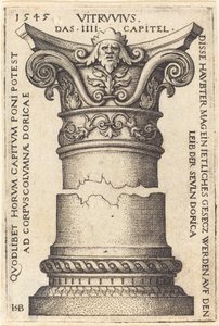 Capital and Base of a Column by Sebald Beham