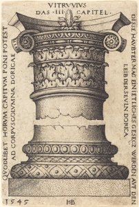 Capital and Base of a Column by Sebald Beham