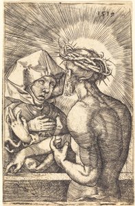 Christ Crowned with Thorns Speaking with His Mother by Sebald Beham
