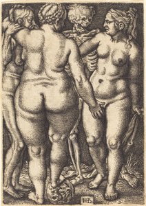 Death and Three Nude Women by Sebald Beham