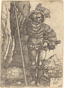 Foot Soldier Standing by a Tree