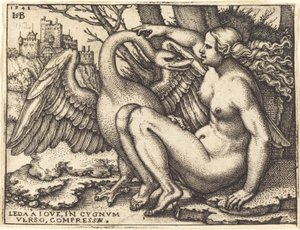 Leda and the Swan by Sebald Beham