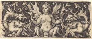 Ornament with Female Demon by Sebald Beham