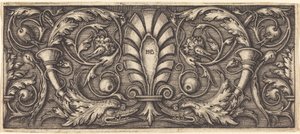 Ornament with Two Grotesque Dolphins