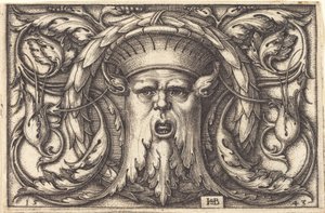 Ornament with a Mask by Sebald Beham