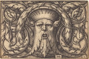 Ornament with a Mask by Sebald Beham