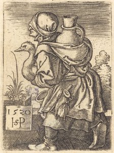 Peasant Woman Going to Market by Sebald Beham