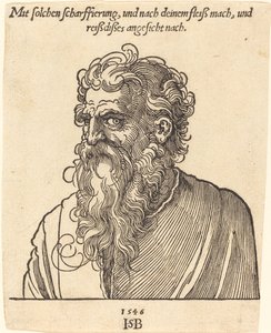 Portrait of an Elderly Man Facing Left by Sebald Beham