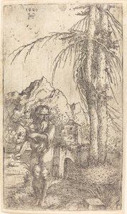 Saint Jerome in a Landscape by Sebald Beham