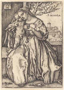 Virgin and Child with a Parrot by Sebald Beham