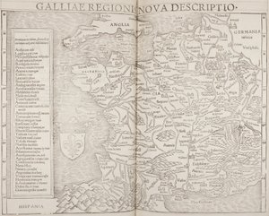 Cosmographia, detail of Galliae by Sebastian Munster