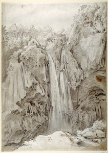 Rocks and falls of the Aniene at Tivoli by Sebastian Vrancx