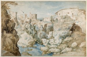 View of Tivoli with the Temple of the Tiburtine Sibyl and the Falls by Sebastian Vrancx