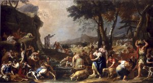 Moses Makes Water Flow from the Rock