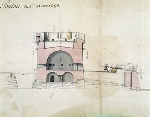 Fortification of Toulon by Vauban on 06/03/1692 by Sebastien Le Prestre de Vauban