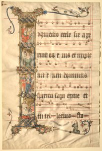 Leaf from the Wettinger Gradual: Historiated Initial I by Second Master of the Wettinger Gradual