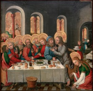 The Visit of Christ to the House of Lazarus by Seeschwäbischer Meister