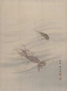 Bottom of the Sea Showing Cray Fish, ca. 1890-92 by Seki Shuko