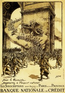 Political Poster. France. 1917. In the Name of the Triumph, Adhere to the National Loan.