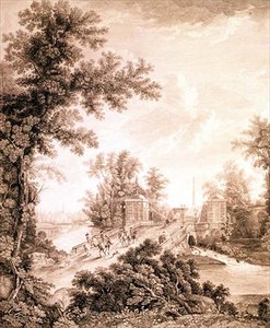 View of the Connetable Obelisk in Gatchina (engraved by Ivan Dmitrievich Telegin) by Semen Fedorovich Shchedrin