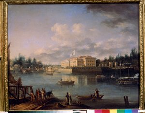 View of the Kamennoostrovski Palace from the Strogonov Quay, St Petersburg