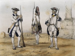 Line Infantrymen during the reign of Charles III of Spain