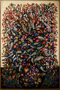 Flowers and fruit by Seraphine Louis