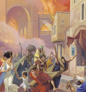 Escaping from the Great Fire of Rome in AD 64