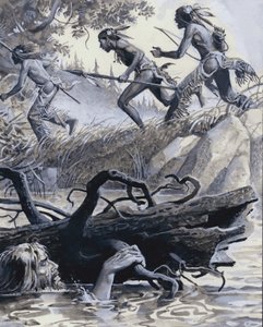 John Colter hid behind some driftwood