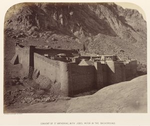Convent of St. Katherine, with Jebel Musa in the Background by Sgt. James M. McDonald