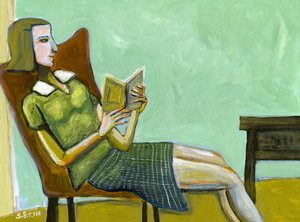 Quiet Reading Woman by Sharyn Bursic