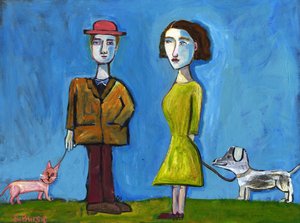 Whimsical Leashed Pets